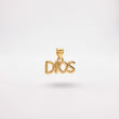 Dije Dios Liso Para Collar Dorado Rodinado