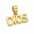 Dije Dios Liso Para Collar Dorado Rodinado