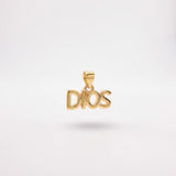 Dije Dios Liso Para Collar Dorado Rodinado