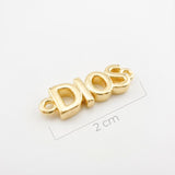 Dije Dios Liso Para Pulsera Dorado Rodinado