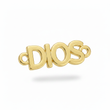 Dije Dios Liso Para Pulsera Dorado Rodinado