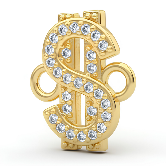 Dije Dolar Pulsera Dorado Rodinado