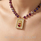 Dije Escapulario Sagrado Corazón Dorado Rodinado