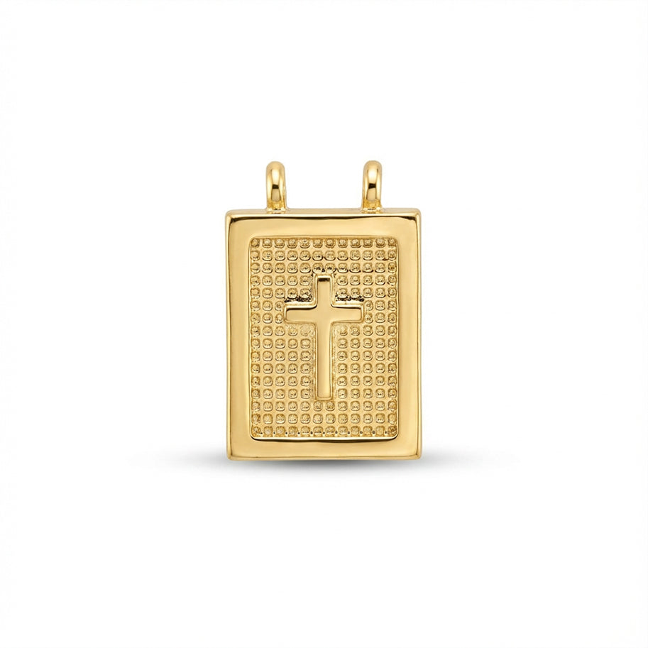 Dije Escapulario Sagrado Corazón Dorado Rodinado