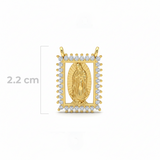 Dije Escapulario Virgen Guadalupe Dorado rodinado