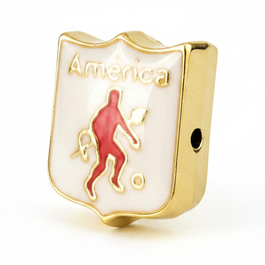 Dije Escudo America De Cali Doble Cara Gold Filled