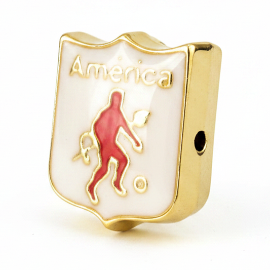 Dije Escudo America De Cali Doble Cara Gold Filled