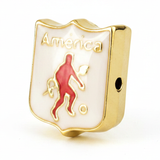 Dije Escudo America De Cali Doble Cara Gold Filled