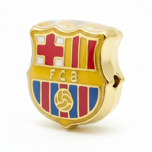 Dije Escudo FC Barcelona Doble Cara Gold Filled