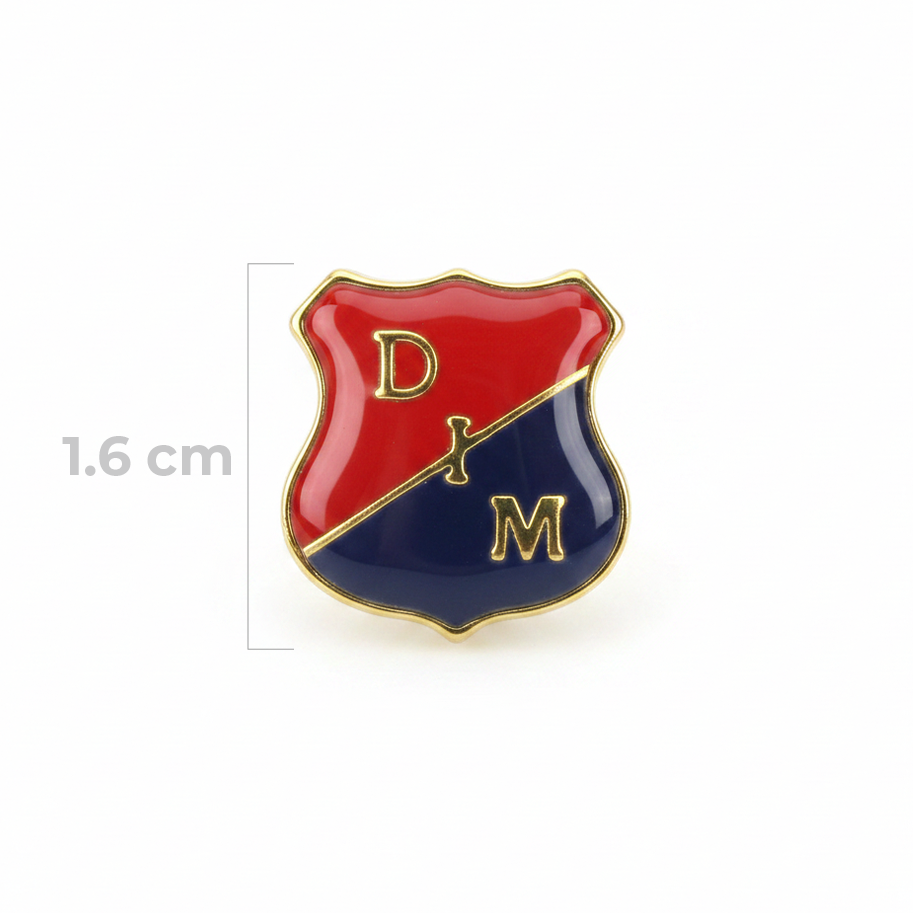 Dije Escudo Independiente Medellín Doble Cara Gold Filled