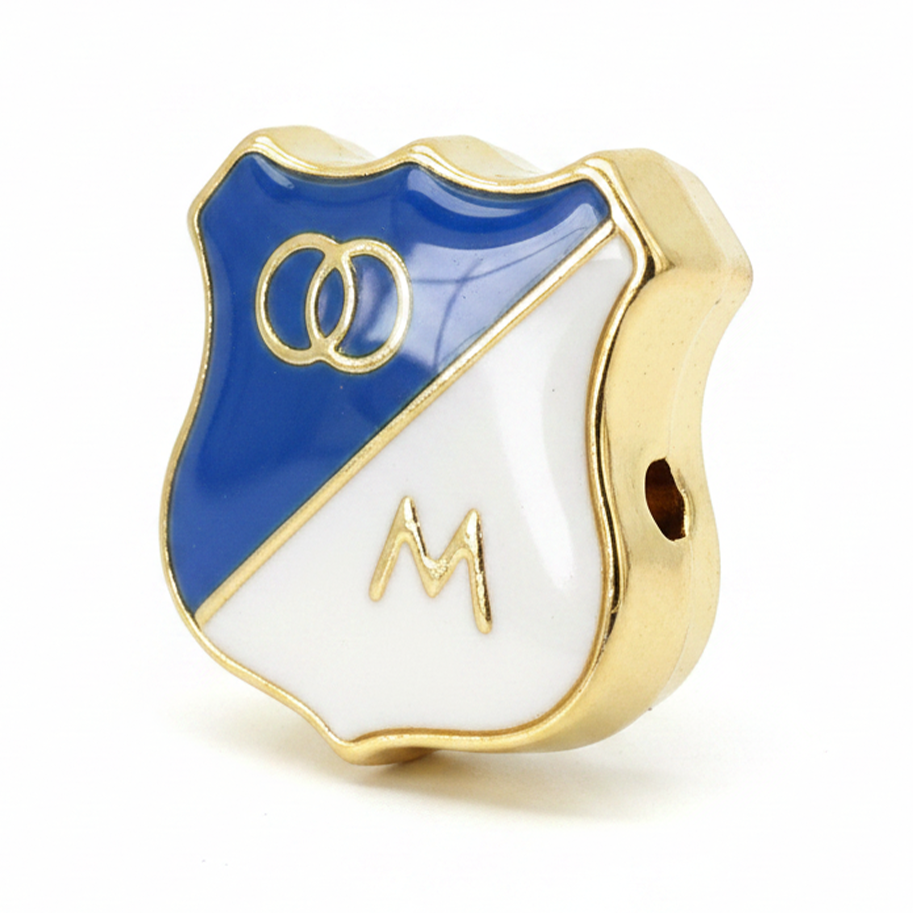 Dije Escudo Millonarios Doble Cara Gold Filled