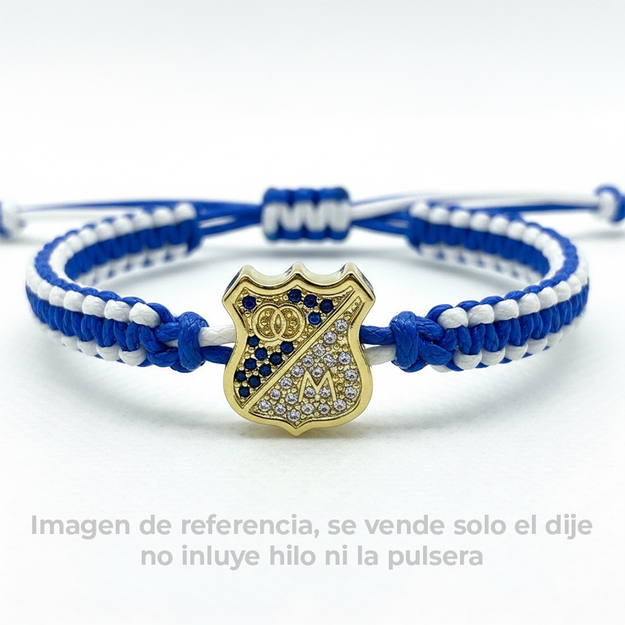 Dije Escudo Millonarios Dorado Rodinado