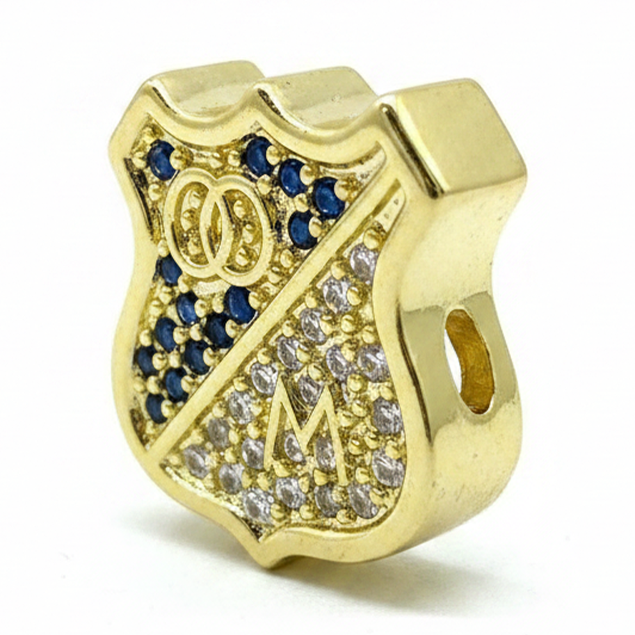 Dije Escudo Millonarios Dorado Rodinado