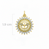 Dije Espíritu Santo Circones Collar Dorado Rodinado