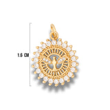 Dije Espíritu Santo Circones Collar Dorado Rodinado