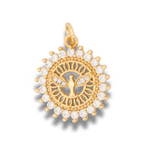 Dije Espíritu Santo Circones Collar Dorado Rodinado