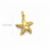 Dije Estrella de Mar Circones Dorado Rodinado