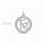 Dije Fé Circulo Collar Plateado Rodinado