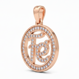 Dije Fé Circulo Collar Rosado Rodinado