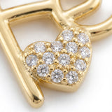 Dije Fe Corazón Circones Dorado Rodinado