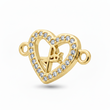 Dije Fé Corazón Dorado Rodinado