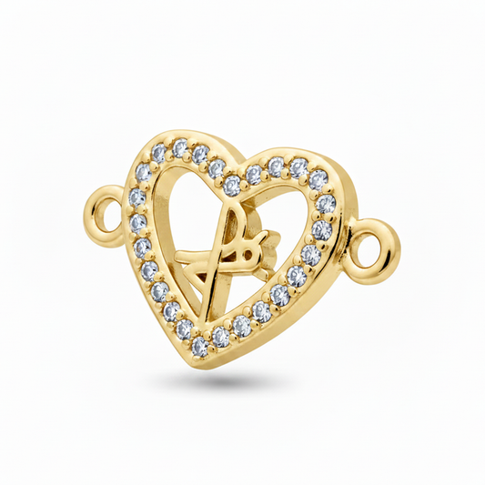 Dije Fé Corazón Dorado Rodinado