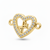 Dije Fé Corazón Dorado Rodinado