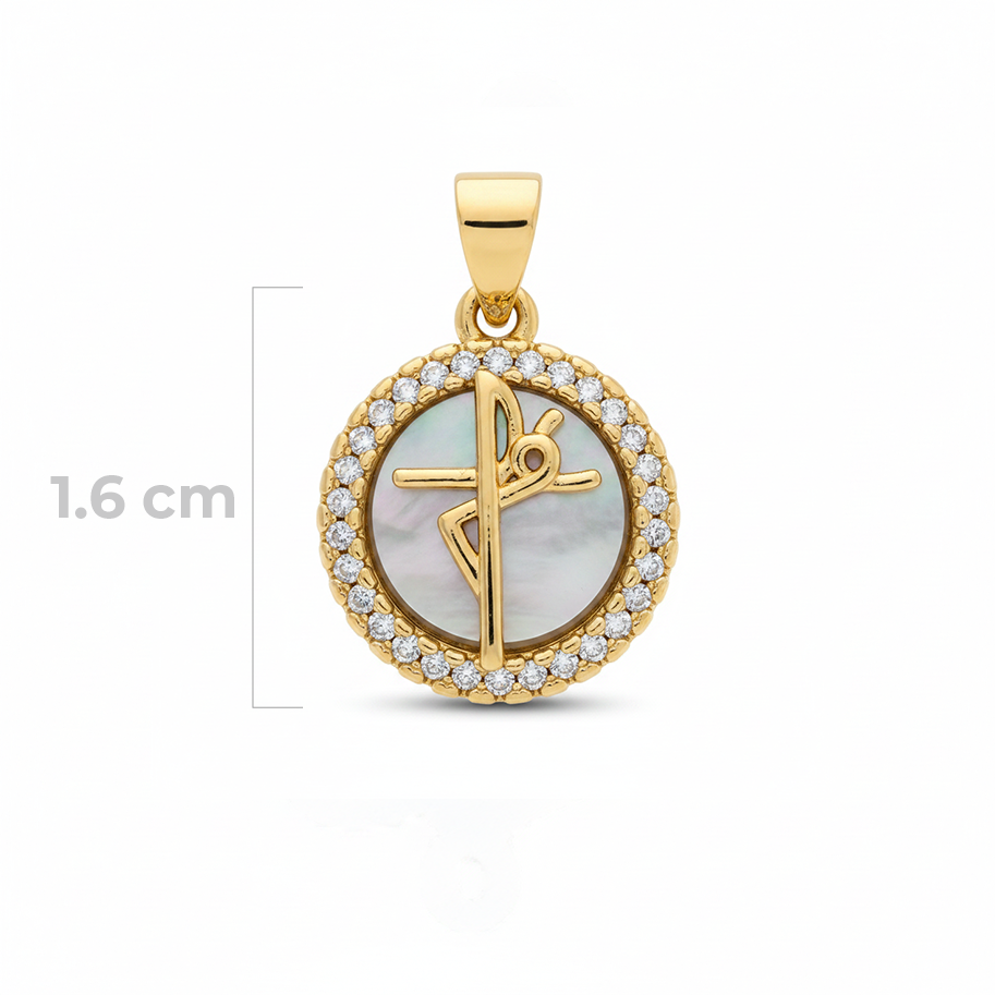 Dije Fé Nacarado Collar Dorado Rodinado