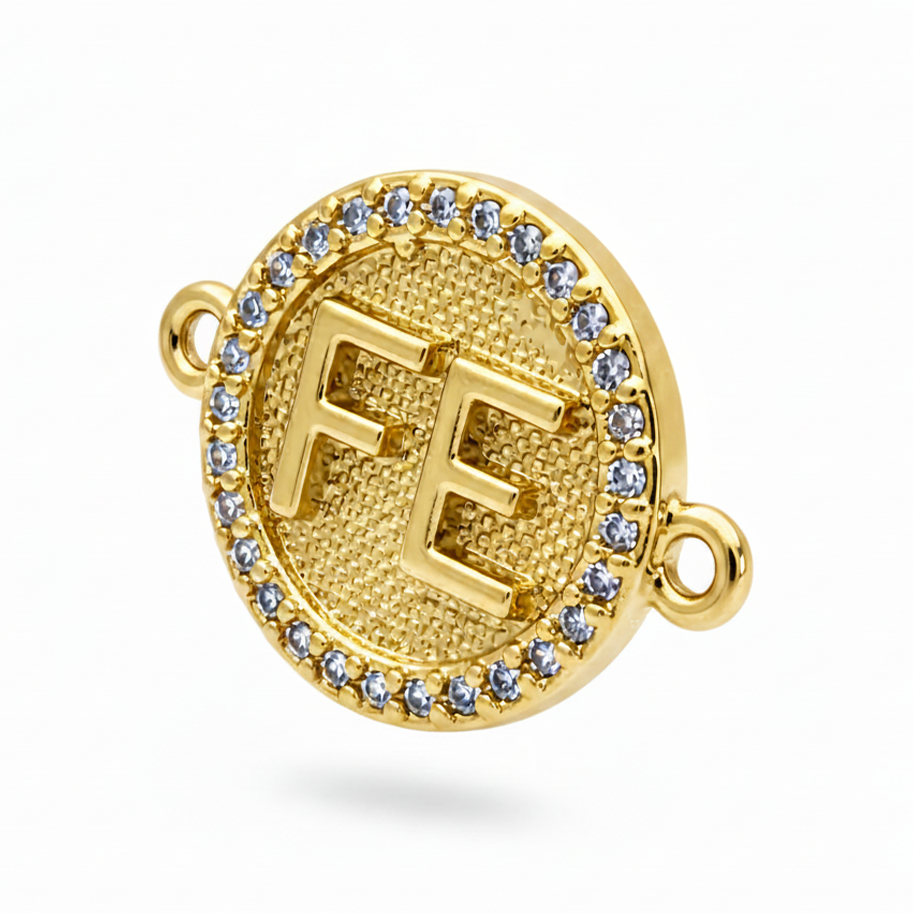 Dije Fé Pulsera Dorado Rodinado