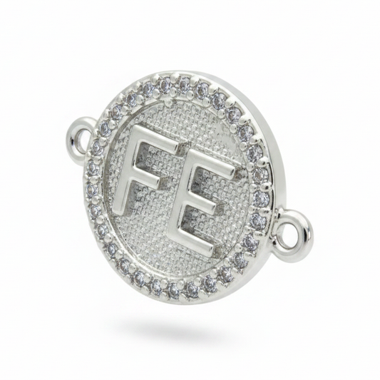 Dije Fé Pulsera Plateado Rodinado