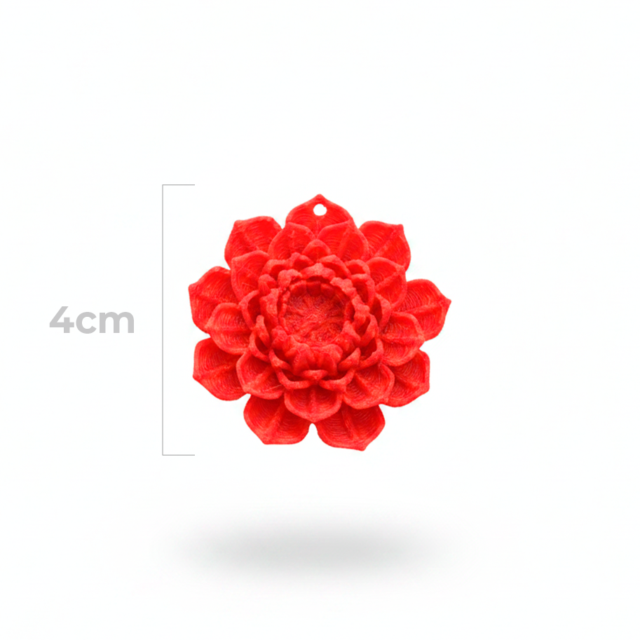 Dije Flor De Loto 4cm En Acrilico