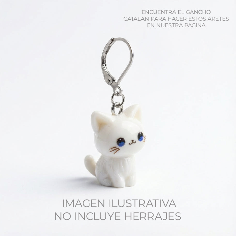 Dije Gato Blanco Acrílico