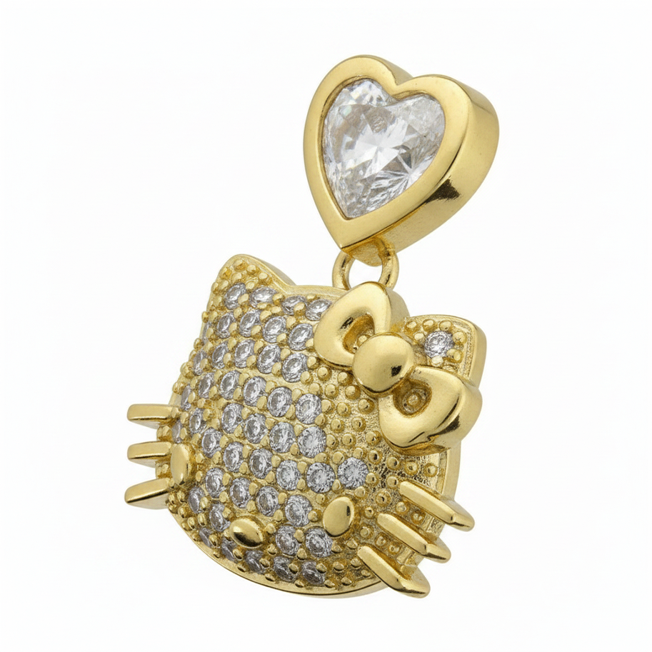 Dije Hello Kitty Dorado Rodinado