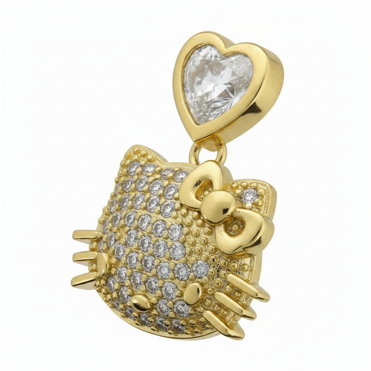 Dije Hello Kitty Dorado Rodinado