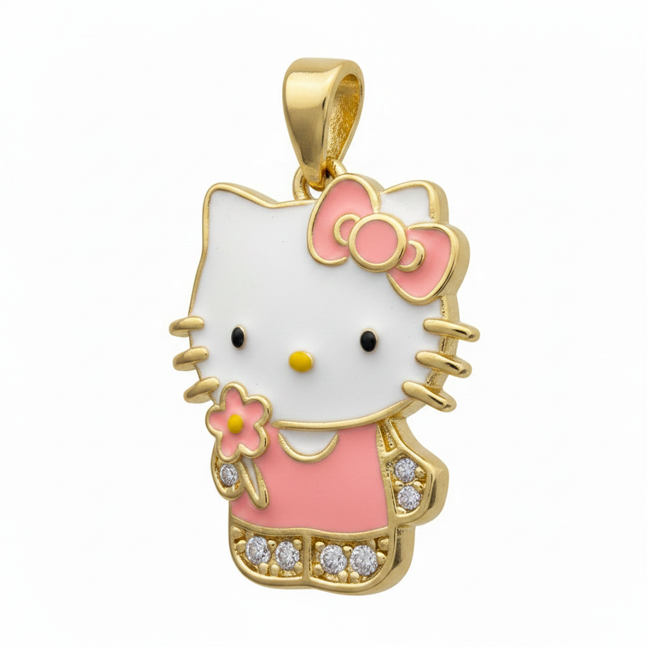 Dije Hello Kitty Rosada Rodinado
