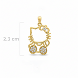 Dije Hello Kitty Silueta Dorado Rodinado