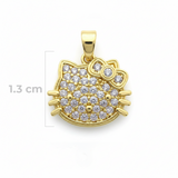 Dije Hello Kitty pequeño Dorado Rodinado