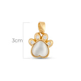 Dije Huella Circones Dorado Rodinado