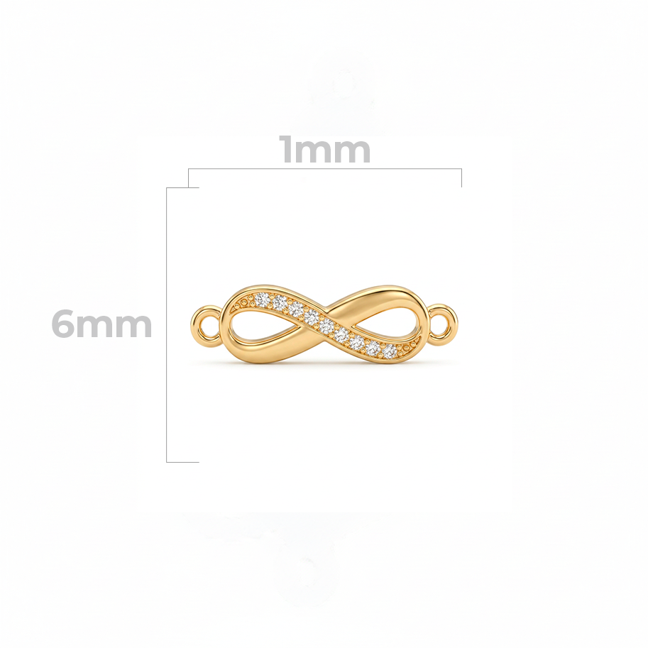 Placa Lisa Para Pulsera 18mm x 6mm Oro Laminado