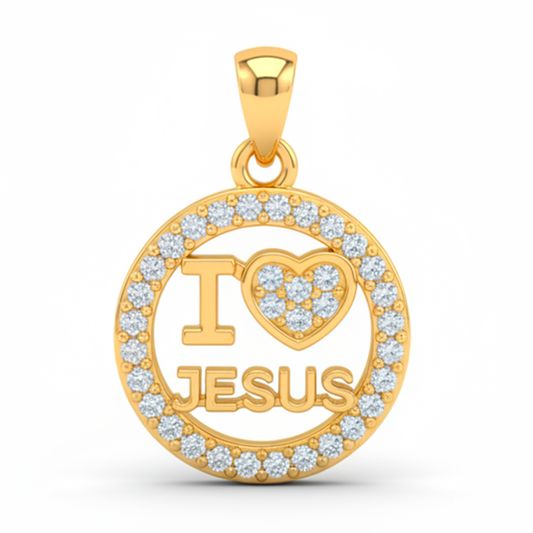 Dije Love Jesus Dorado Rodinado