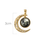 Dije Luna Doble Dorado Rodinado