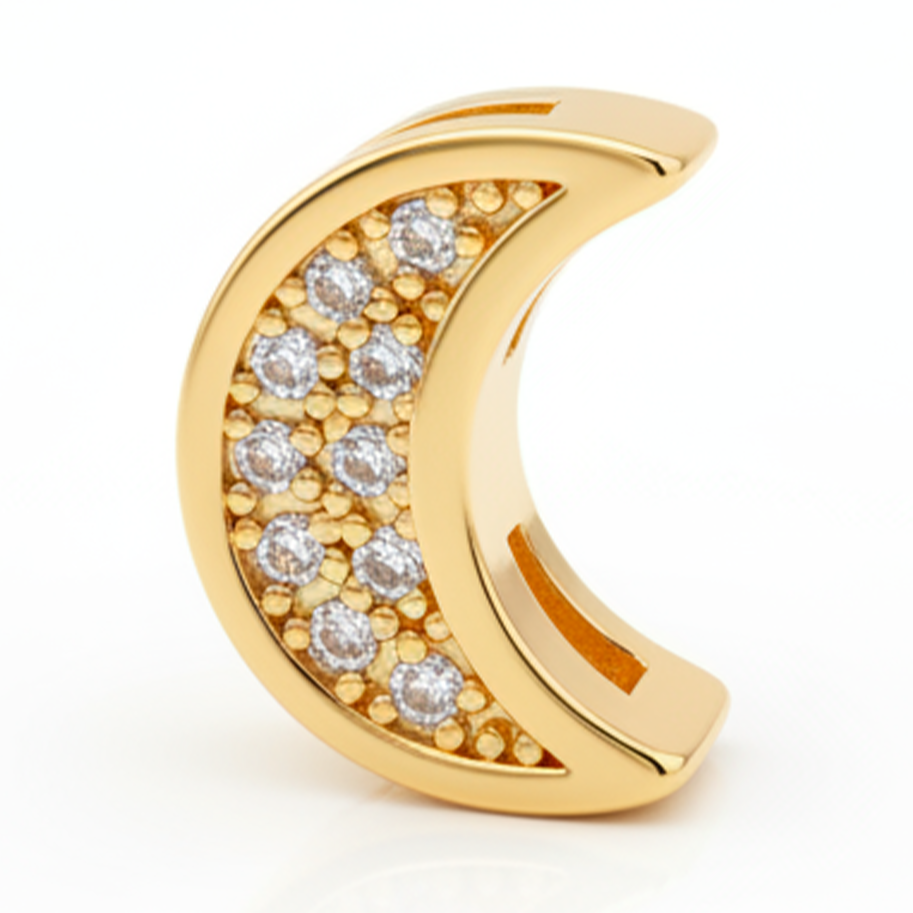 Dije Luna Mediana Dorado Rodinado