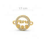 Dije Mamá Margaritas Pulsera Dorado Rodinado