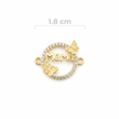 Dije Mamá Mariposas Pulsera Dorado Rodinado