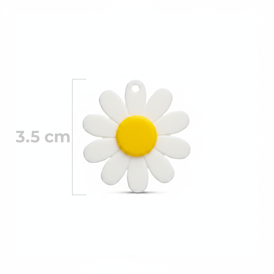 Dije Margarita 3.5 Cm Collar Acrílico