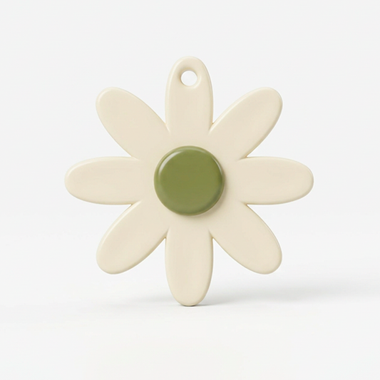 Dije Margarita Acrilico 3.5 Beige con Verde