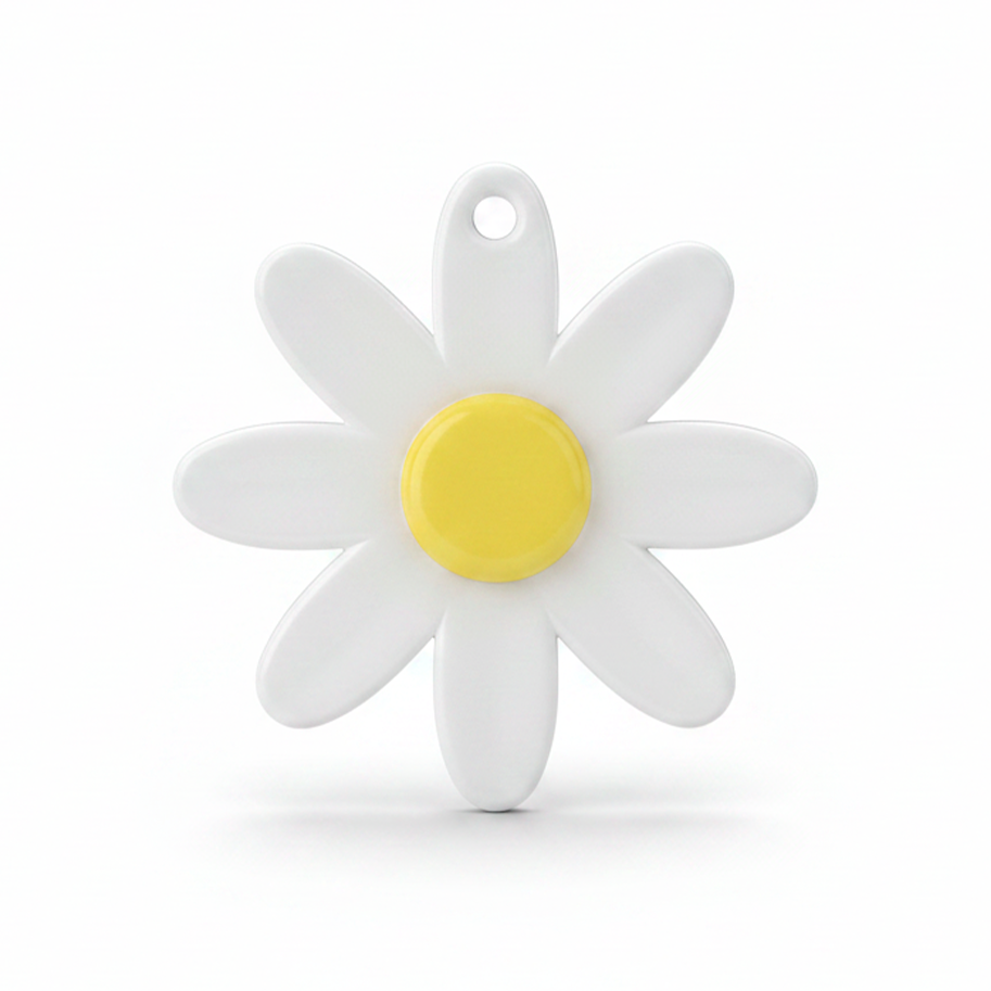 Dije Margarita Acrilico 3.5 cm Blanco