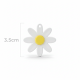 Dije Margarita Acrilico 3.5 cm Blanco