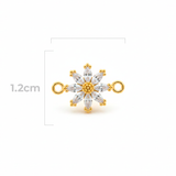 Dije Margarita Cristal Pulsera Piedra Blanca Rodinado