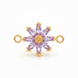 Dije Margarita Cristal Pulsera Piedra Lila Rodinado